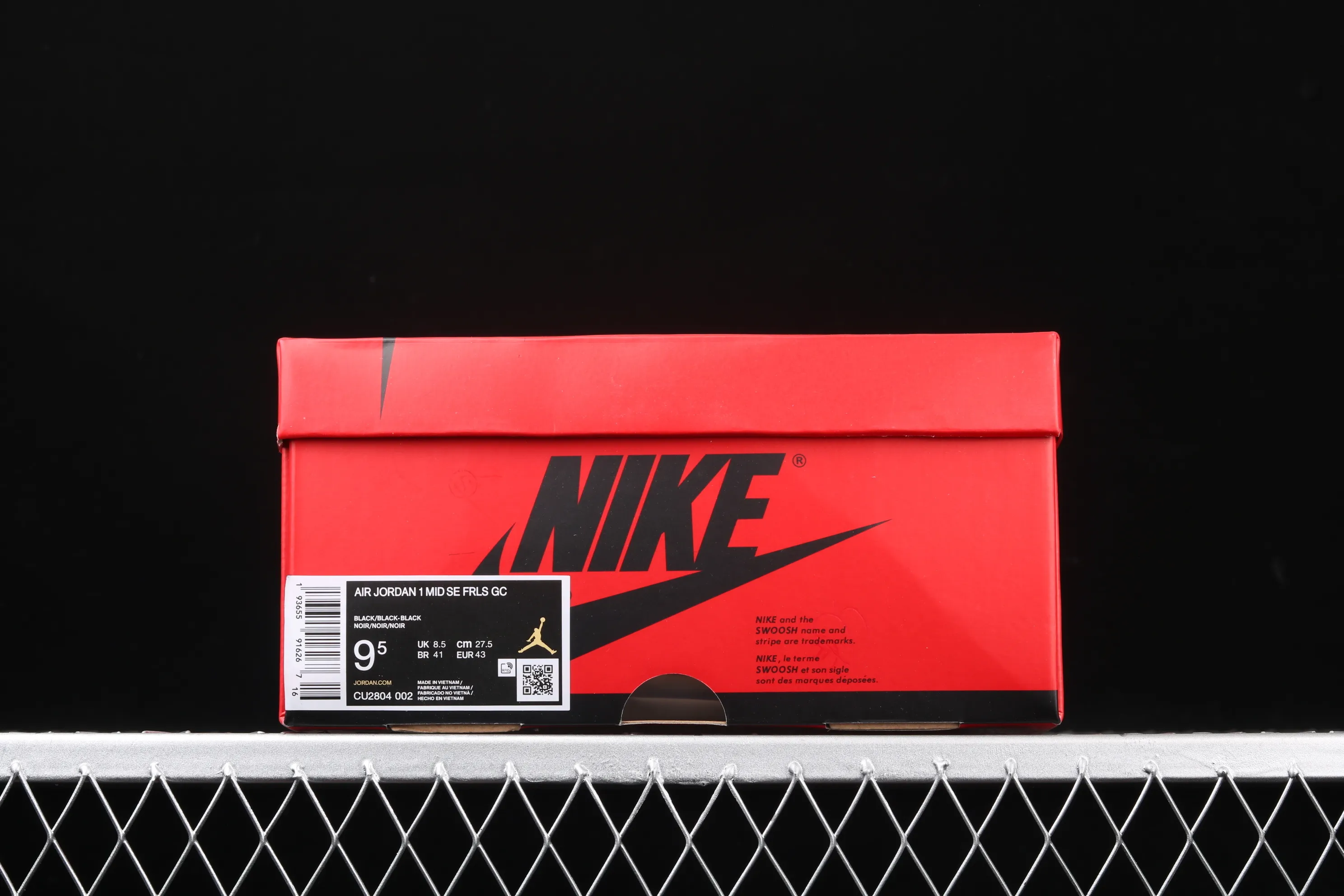 All categories Air Jordan Jordan series basketball shoes Air Jordan 1 Mid CLOT x Air Jordan 1 Mid "Fearless" AJ1 Joe 1 mid-top distressed black silk CU2804-002